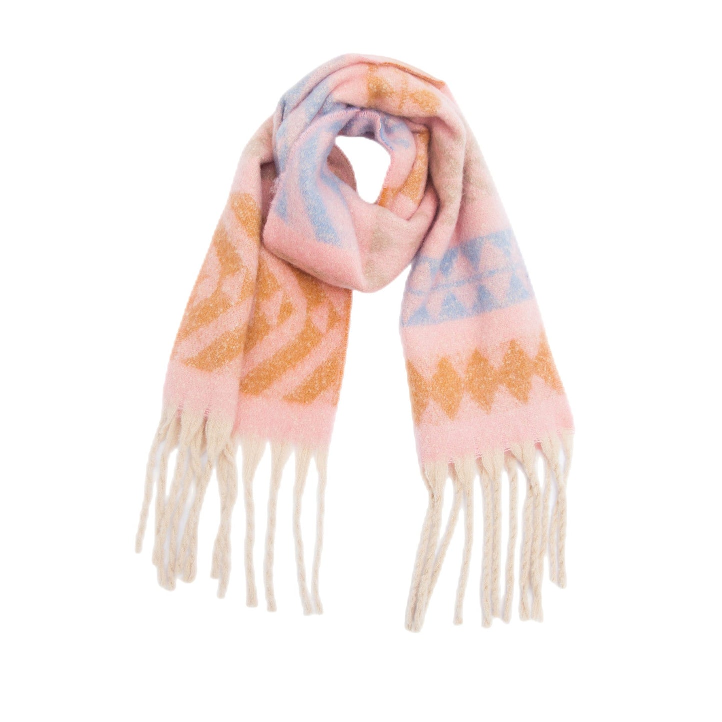 Print Tassel Contrast Color