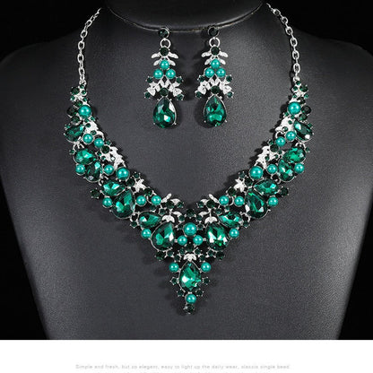 Elegant Alloy Necklace and Earring Set for Women