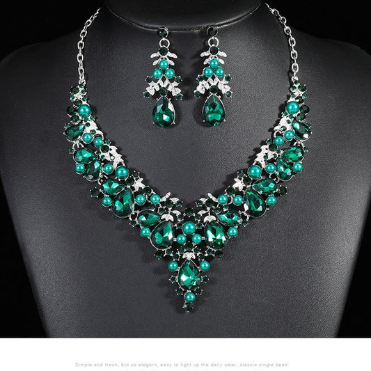 Elegant Alloy Necklace and Earring Set for Women