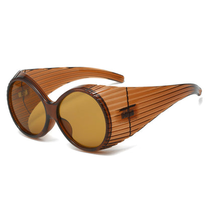 Fashionable Oversized Oval Sunglasses for Women