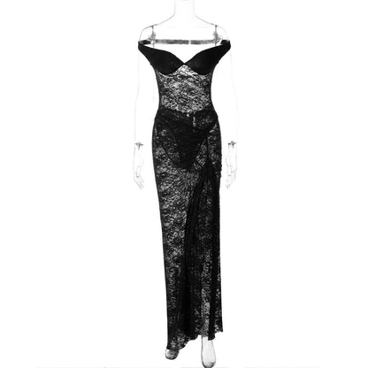 Sexy Lace Backless Jumpsuit Set for Party