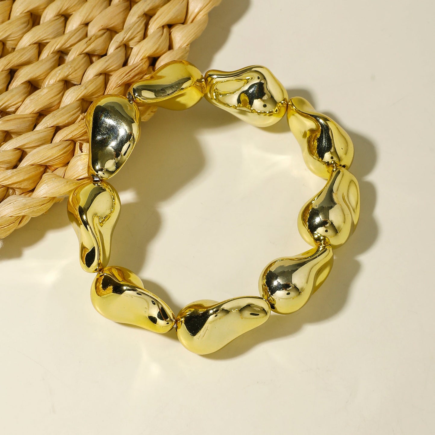 Exaggerated Acrylic Bead Bracelet Set Colorful Retro Jewelry