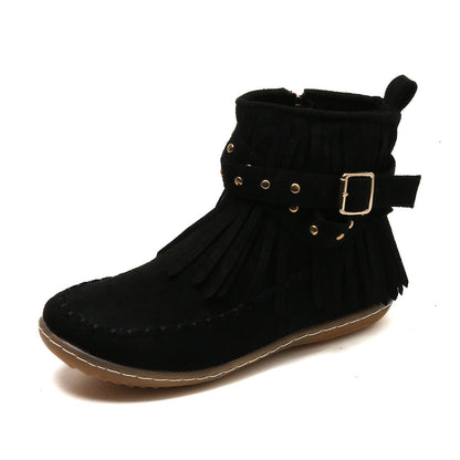 Women'S Double-Decker Tassel Boots
