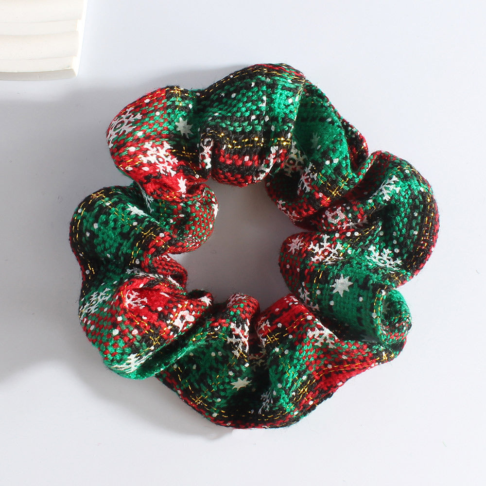 Christmas Snowflake Elastic Knit Hair Tie