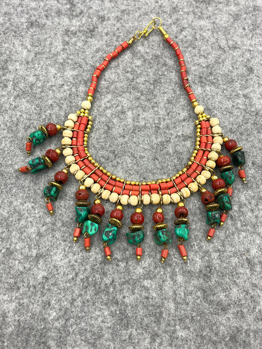 Adornment Of Versatile Sweater Chains, Necklace Pendants, Minimalist Clothing, Retro Long Tibetan Nepal Necklace
