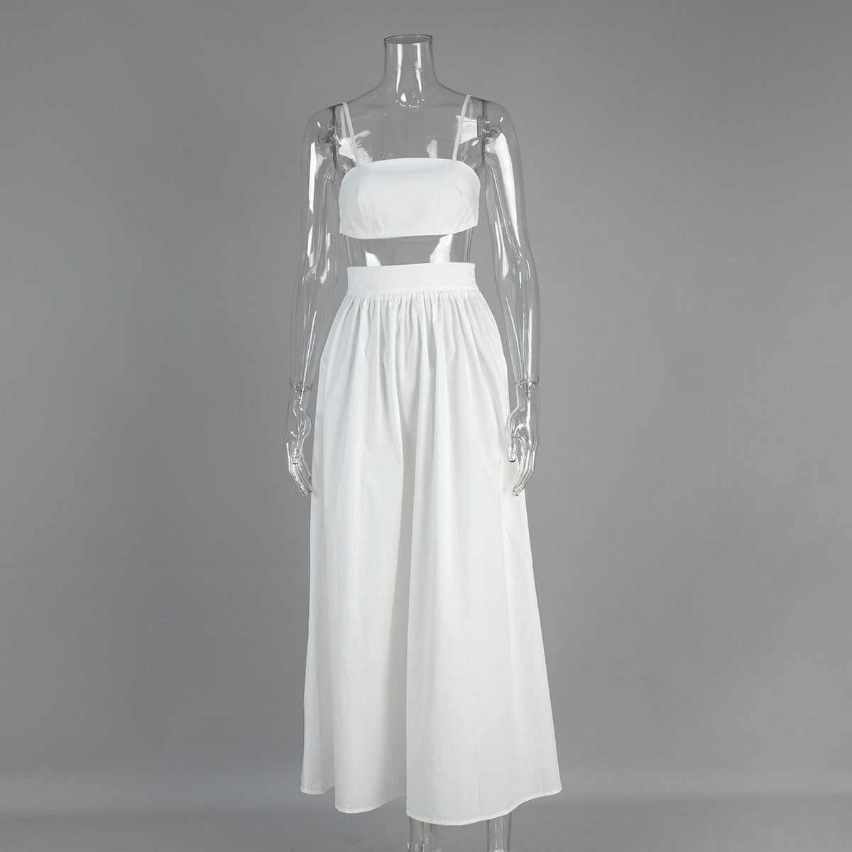 Cotton Sleeveless Long Dress Lingerie Set Sexy Style