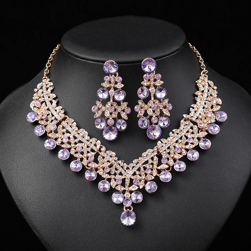 Bridal Necklace and Earrings Set Vintage Floral Accessories