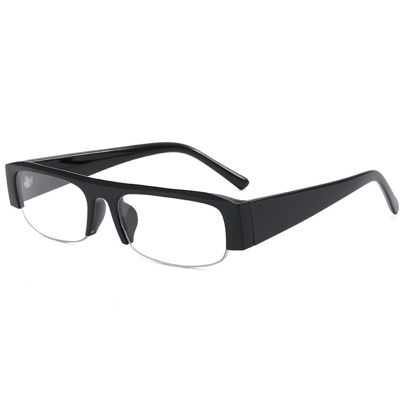 Trendy Half-Frame PC Sunglasses Stylish Square Sun Protection