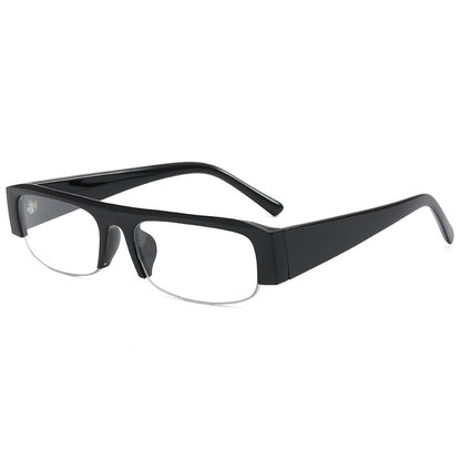 Trendy Half-Frame PC Sunglasses Stylish Square Sun Protection