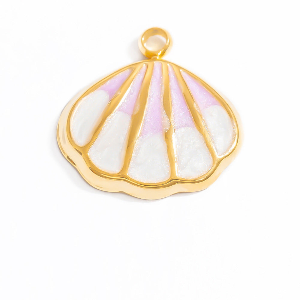 DIY Jewelry Accessories Stainless Steel Sun Shell Necklace