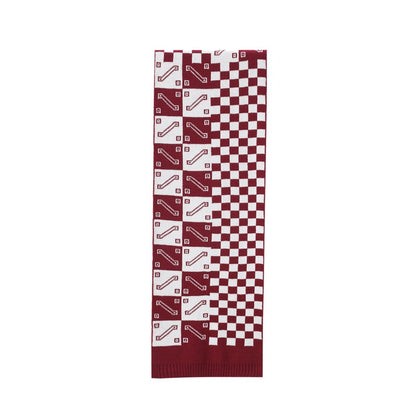 Minimalist Knit Plaid Cozy Soft Winter Scarf