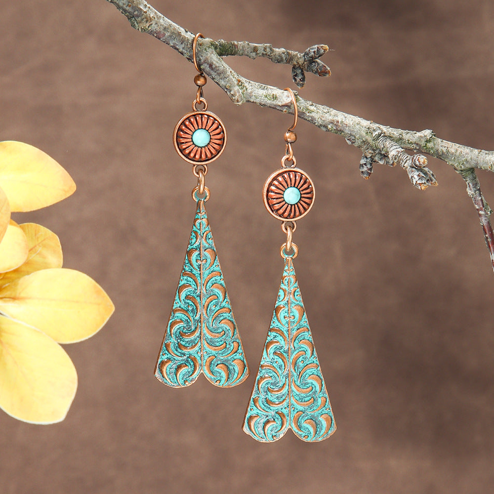Bohemian Geometric Metal Earrings Creative Design for Women