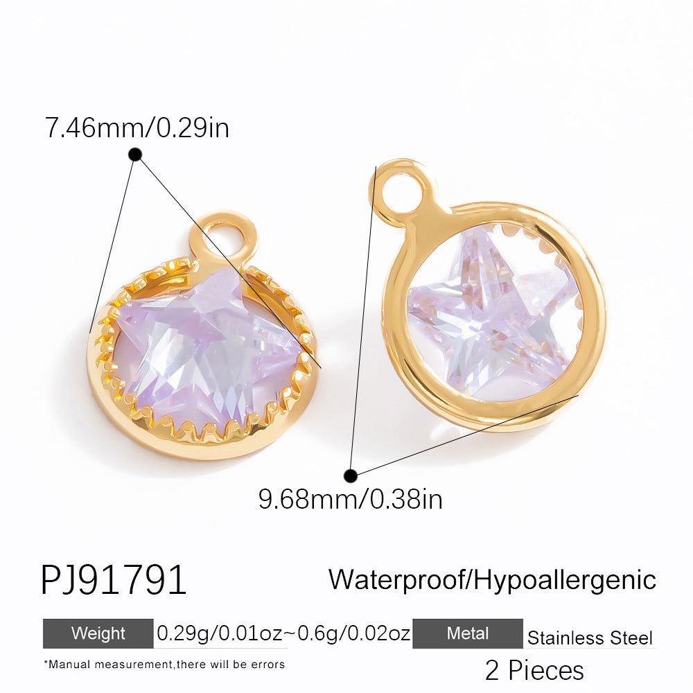 DIY Heart Butterfly Pendant Stainless Steel Jewelry Accessories