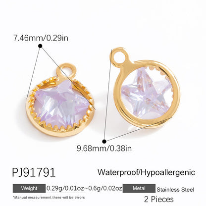 DIY Heart Butterfly Pendant Stainless Steel Jewelry Accessories