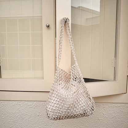 Hollow Large Capacity Braided Shoulder Bag