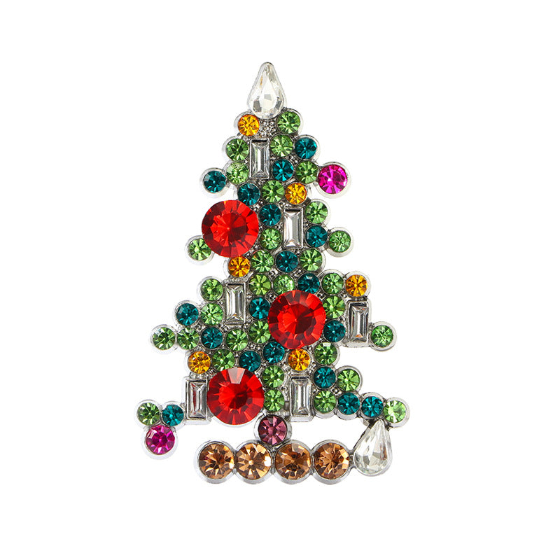 Fashion Rhinestone Christmas Tree Brooch