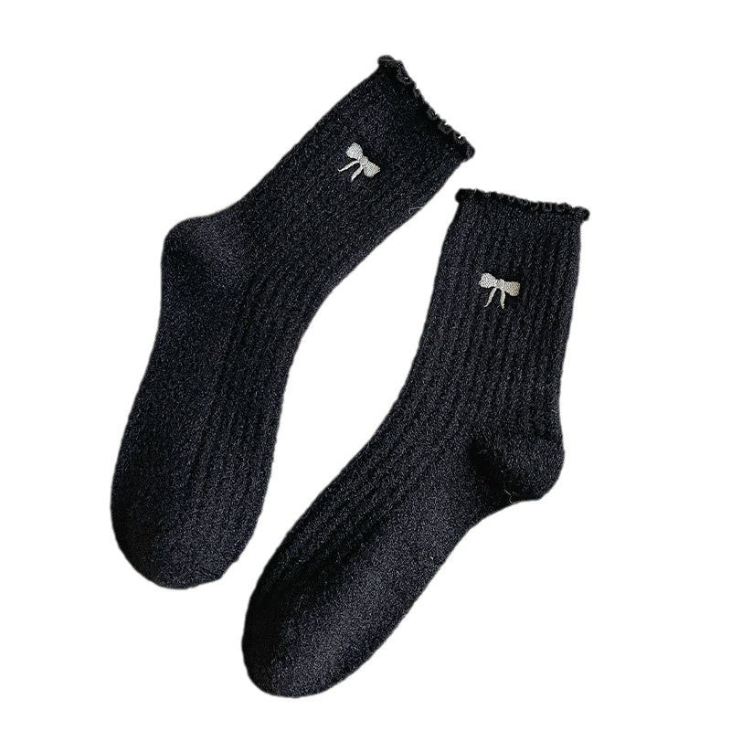Winter Thermal Thick Plush Crew Frilly Socks
