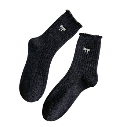 Winter Thermal Thick Plush Crew Frilly Socks