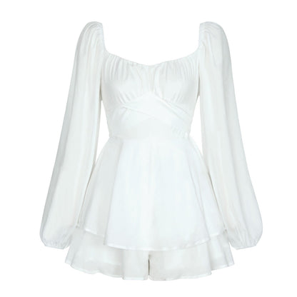 Trendy Women's Jumpsuit With Ruffle Shorts
