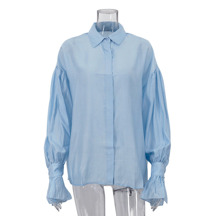Fashionable Casual Long Sleeve Cardigan Shirt for Women
