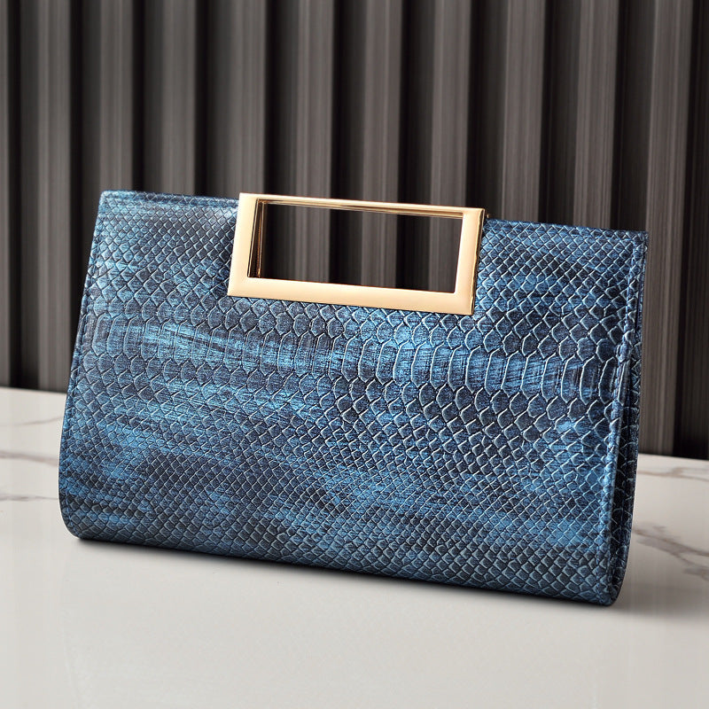 Classic Leather Clutch Bag Crocodile Pattern PU Evening Purse