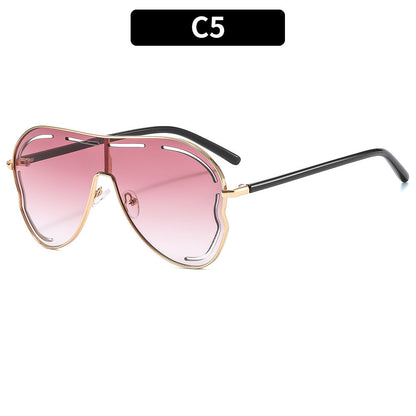 Trendy Oversized Cat-Eye Sunglasses UV400 Protection