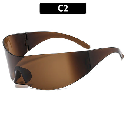 Trendy Y2K Futuristic Unframed Sunglasses Stylish Outdoor Shades