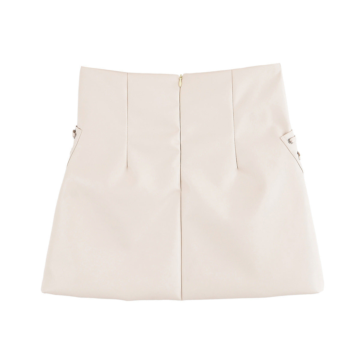 Simple Leather High Waist Mini Skirt