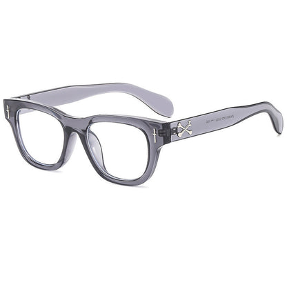 Trendy Square Sunglasses with Arrow Design UV400 Protection