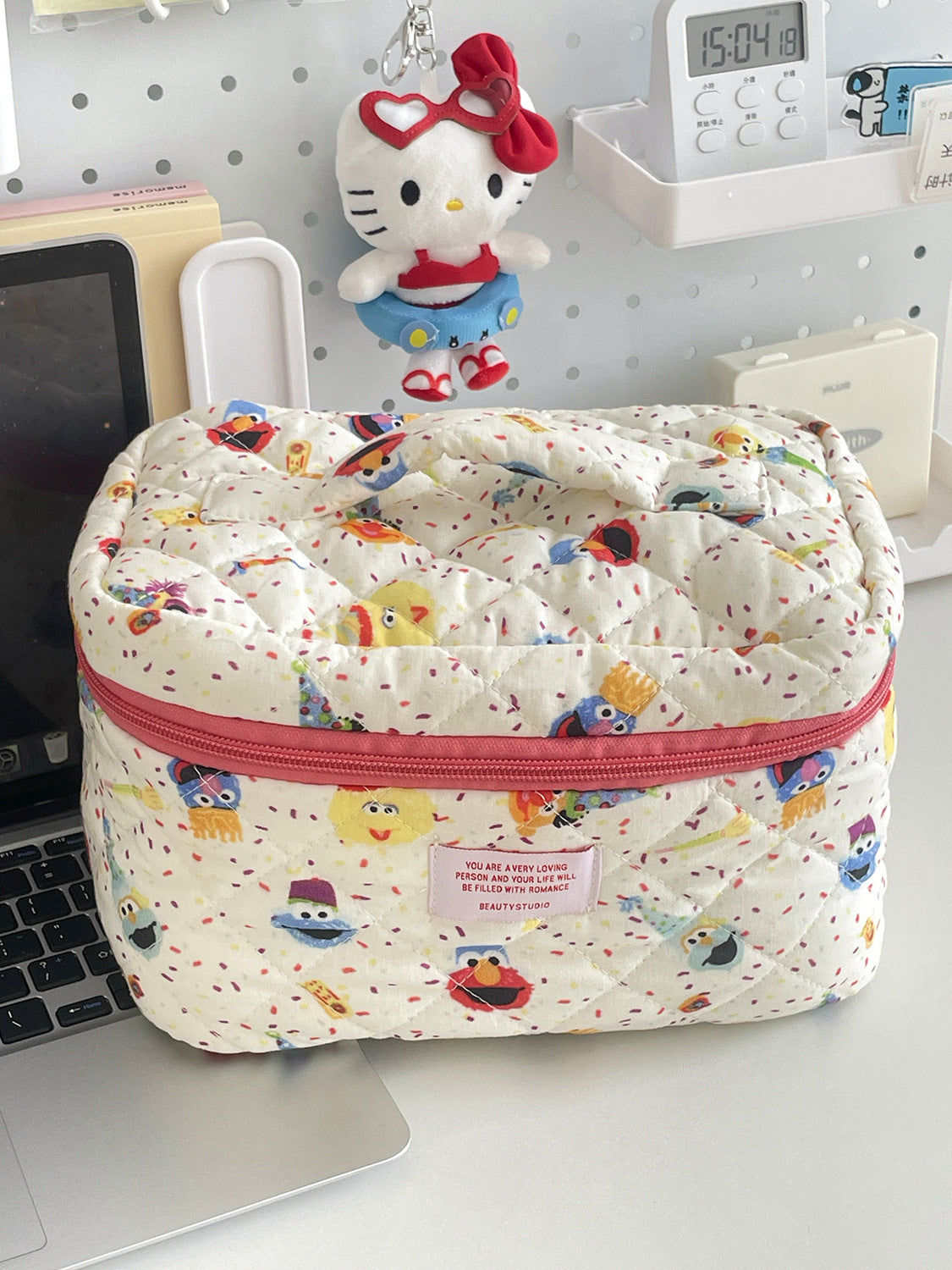 Sesame Street Cartoon Makeup Bag Cute Portable Storage Pouch