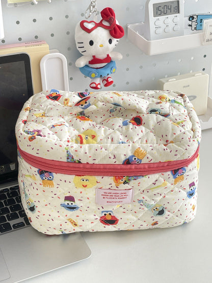 Sesame Street Cartoon Makeup Bag Cute Portable Storage Pouch