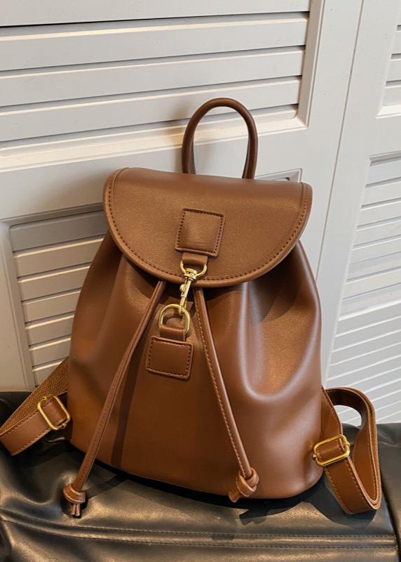 PU Leather Backpack With Structured Design