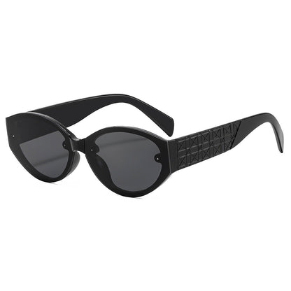 Retro Cat Eye Oval Sunglasses Stylish Outdoor UV Protection