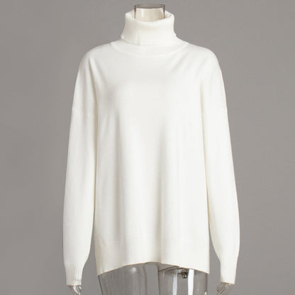 Cozy Turtleneck Knit Sweater Casual All-Season Pullover