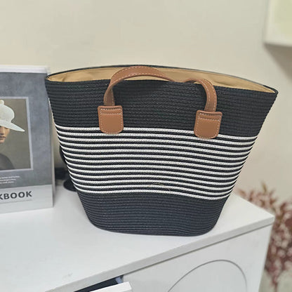 Women's Summer Straw Tote Bag Large Capacity Woven Shoulder Bag