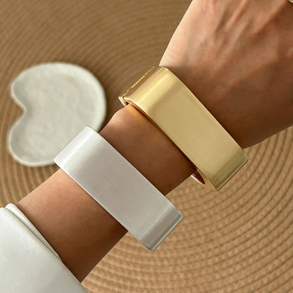 Trendy Geometric Metal Cuff Bracelet for Women