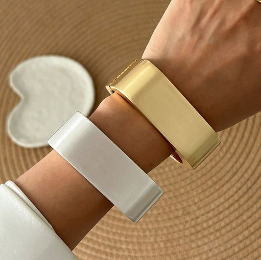 Trendy Geometric Metal Cuff Bracelet for Women