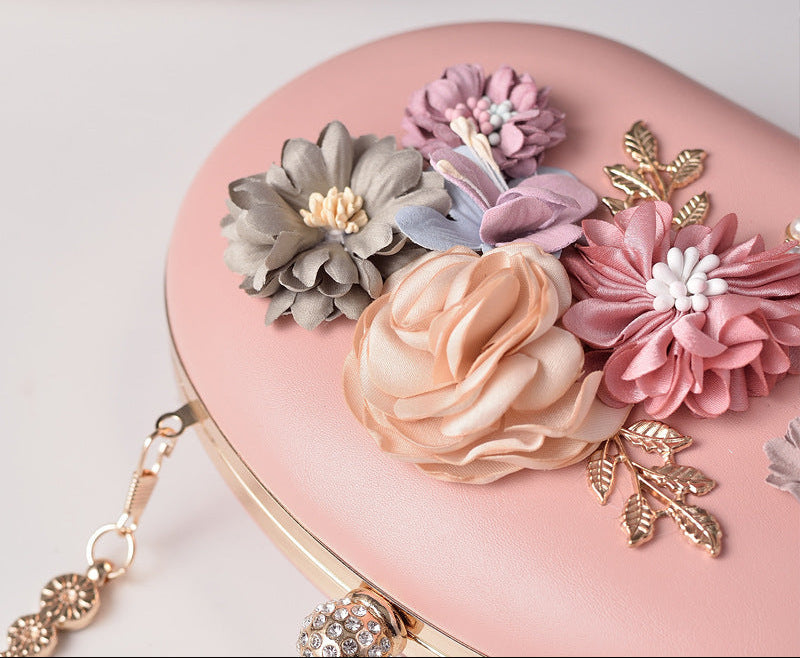 Vintage Floral Evening Bag Trendy Pastel Wedding Tote