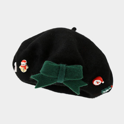 Winter Elegant Wool Blend Christmas Beanie Hat