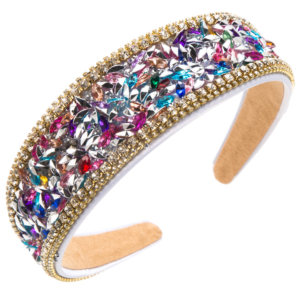 Baroque Crystal Headband Women's Elegant Shiny Hair Accessories