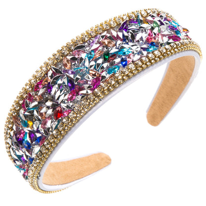 Baroque Crystal Headband Women's Elegant Shiny Hair Accessories