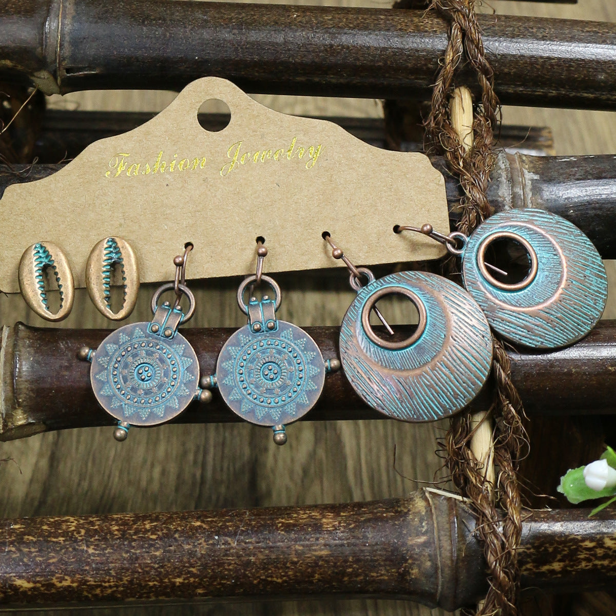 Boho Starfish Shell Earrings Vintage Style Ocean-Inspired Studs