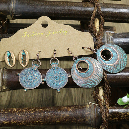 Boho Starfish Shell Earrings Vintage Style Ocean-Inspired Studs
