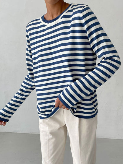 Classic Striped Knit Sweater for Women