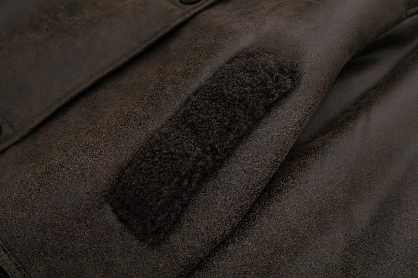 Oversized Plush Faux Suede Winter Coat