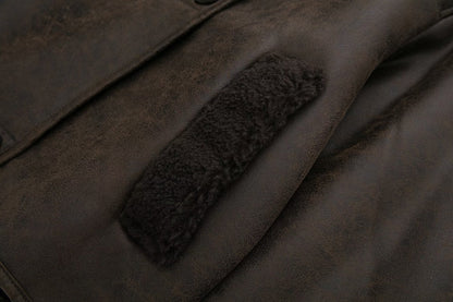 Oversized Plush Faux Suede Winter Coat