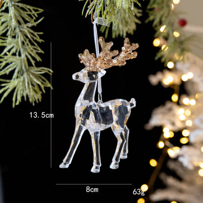 Snowflake Sequins Transparent Christmas Tree Hanging