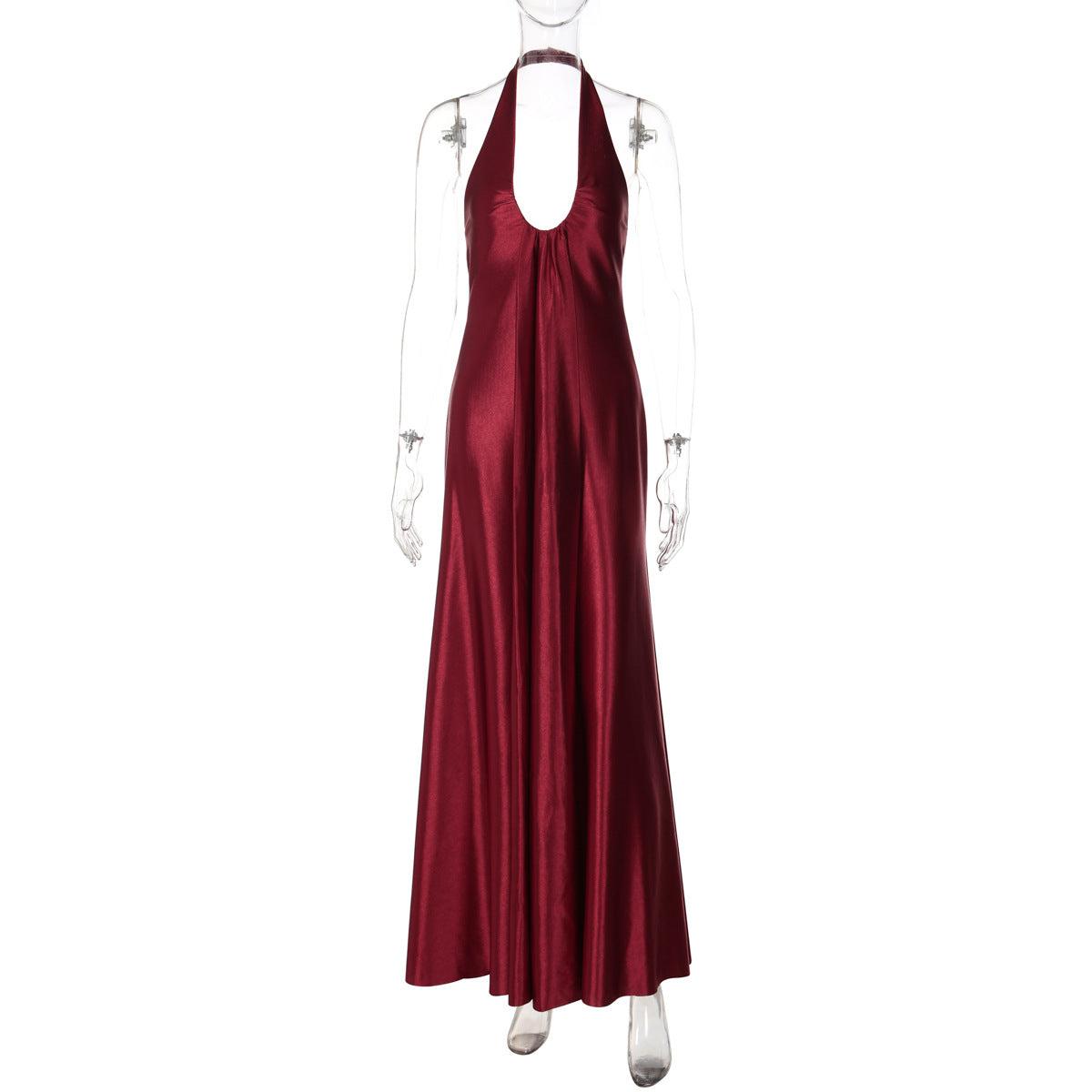 Elegant U-Neck Halter Backless Bodycon Dress