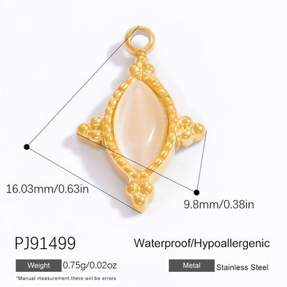 Natural Stone DIY Jewelry Accessories Stainless Steel 18K Gold Necklace Bracelet