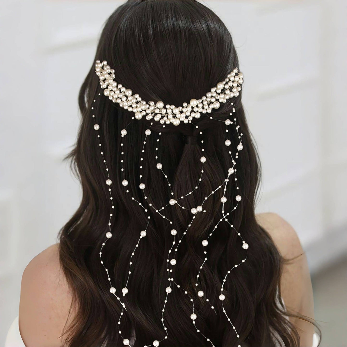 Handmade Pearl Tassel Hair Comb Wedding Accessories